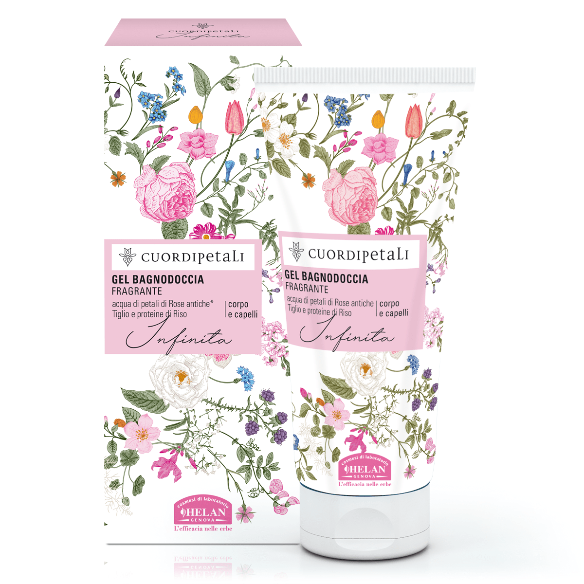 acqua di petali di Rose antiche, tiglio e proteine di riso corpo e capelli